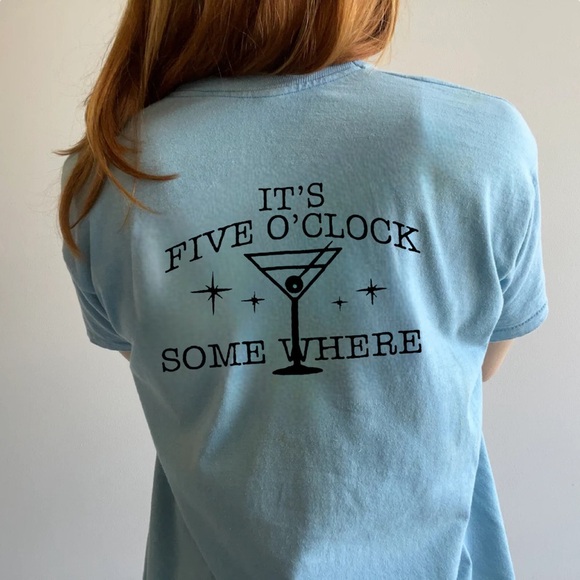 Vintage Tops - It’s 5 O’clock Somewhere Short Sleeve T-Shirt